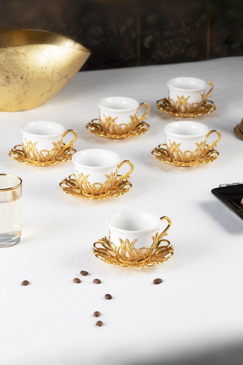   MitraステンレススチールServing Set Kahve Seti - Otantik Sunum ve Hediyelik