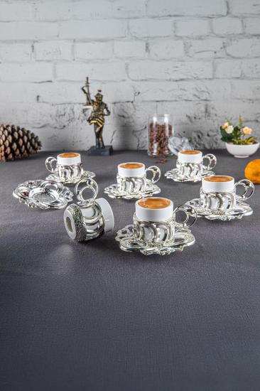 ELLA 6’LI KAHVE FİNCANI - GÜMÜŞ